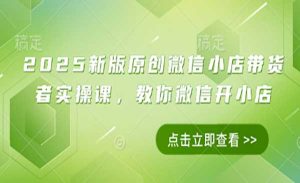 微信小店带货-网创联盟