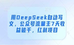 DeepSeek自动写文-网创联盟