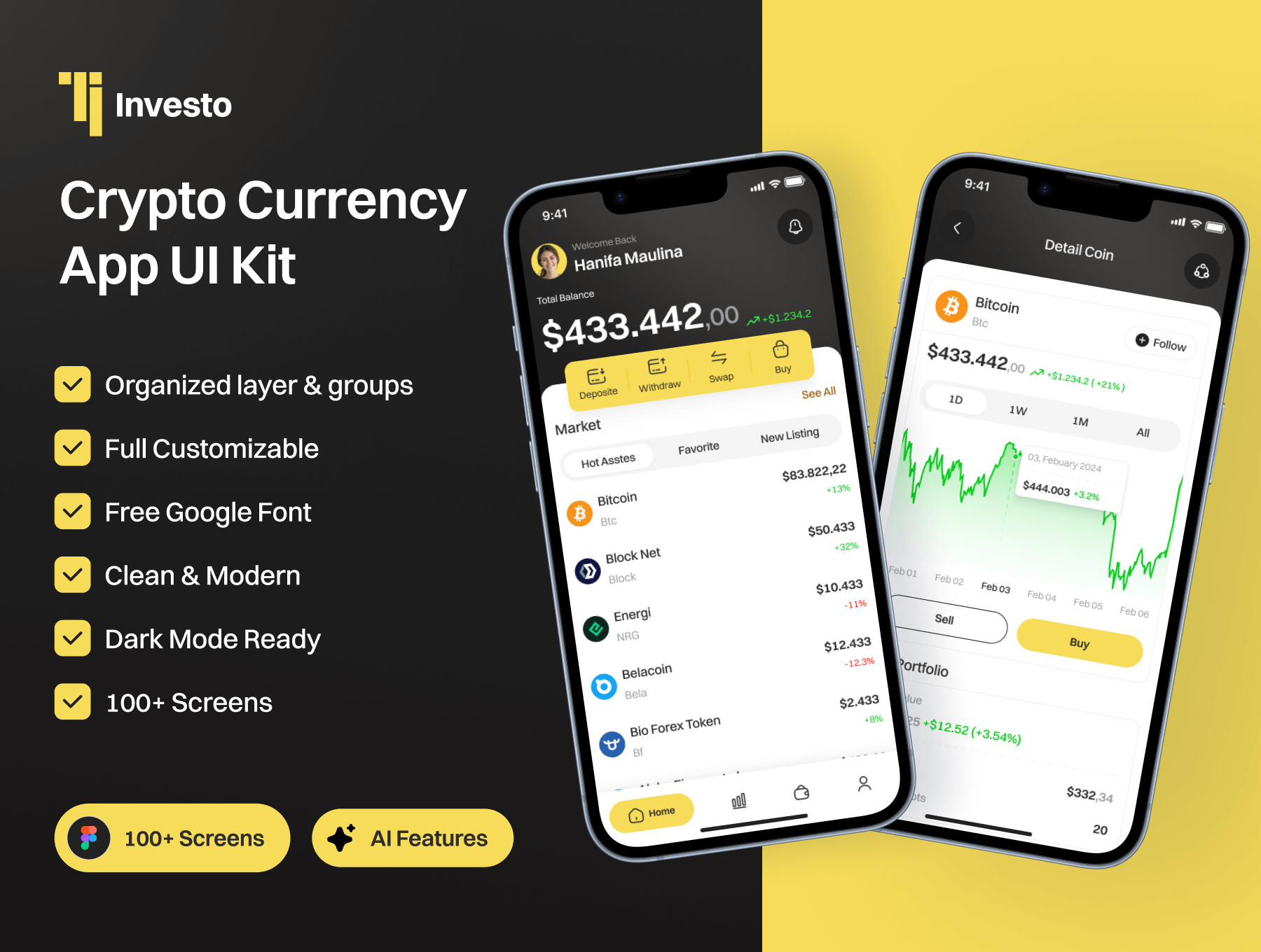 Investo – 加密货币应用程序 UI 套件-网创联盟